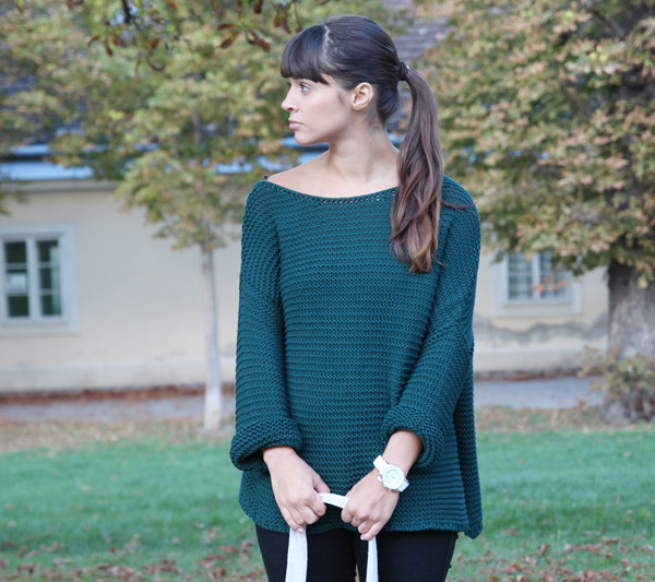 dark green knit