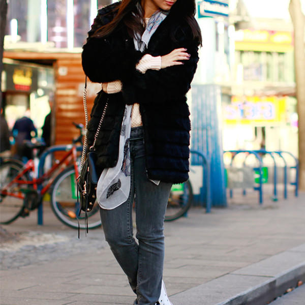fluffy coat for the cold season