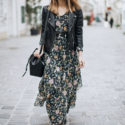 flower power & leather jacket